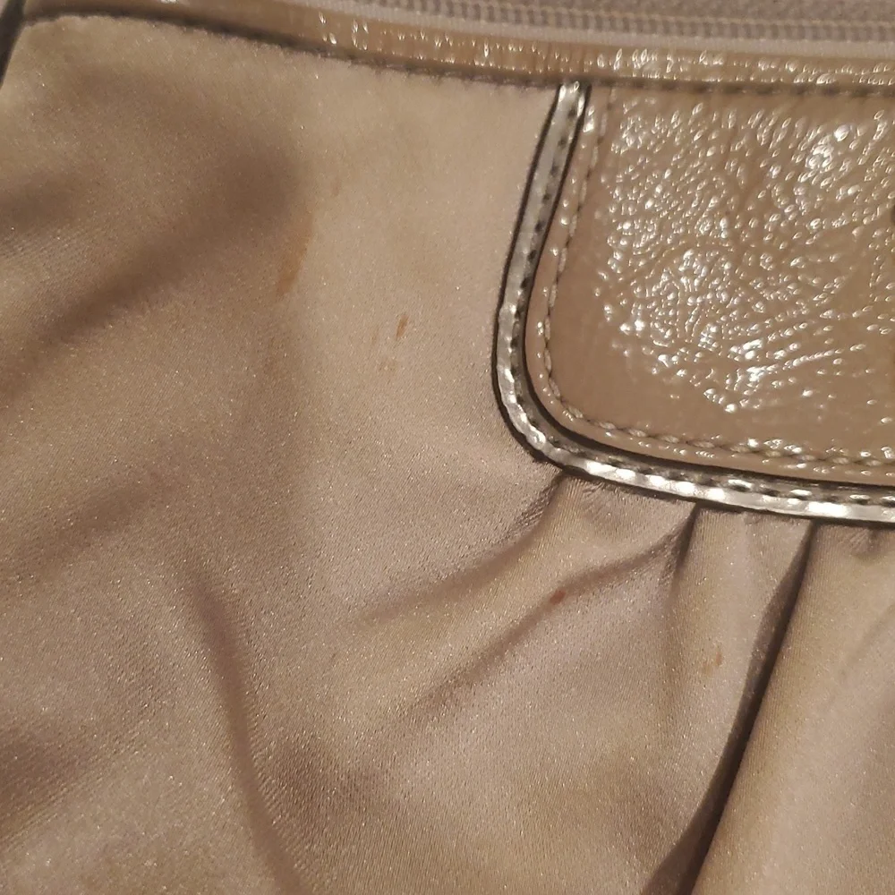 Coach Cream Satin Wristlet 8.5 X 5.5